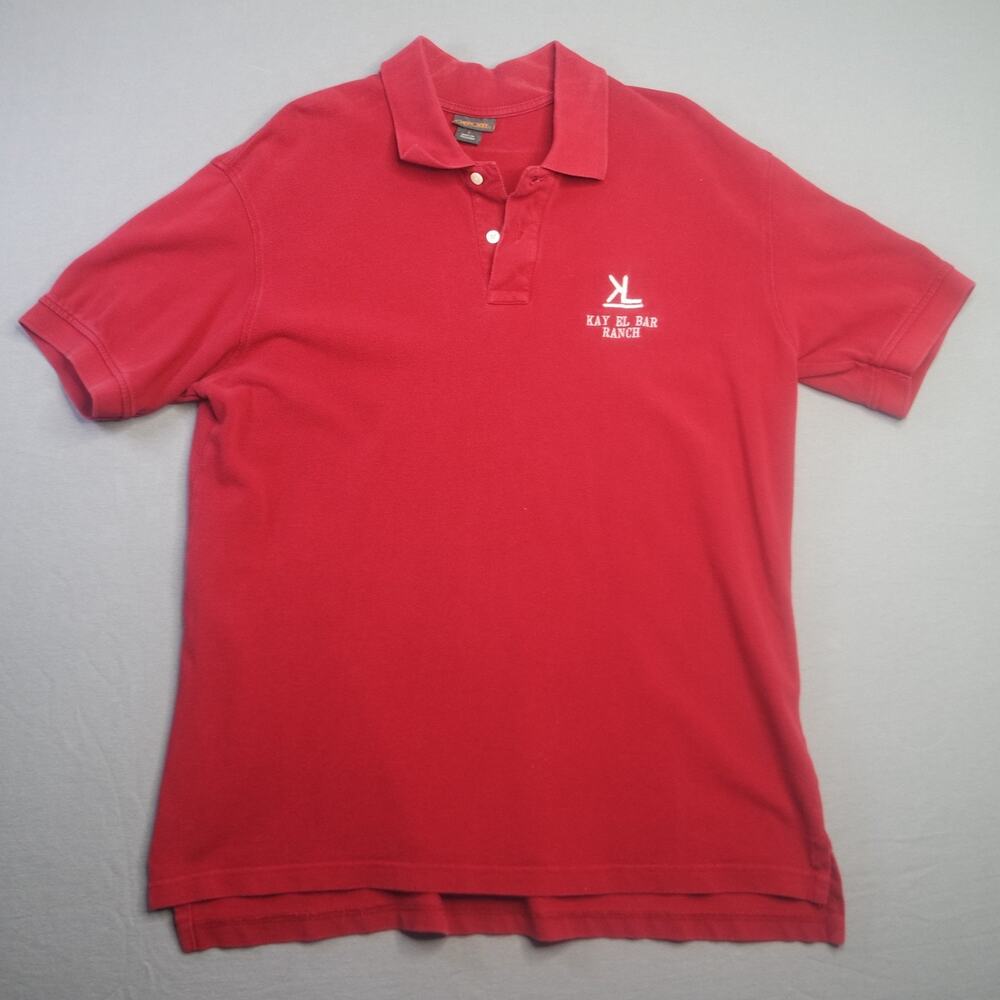 Vintage Cherokee 100% Cotton Red Polo Shirt Kay El Bar Ranch Men’s Large L